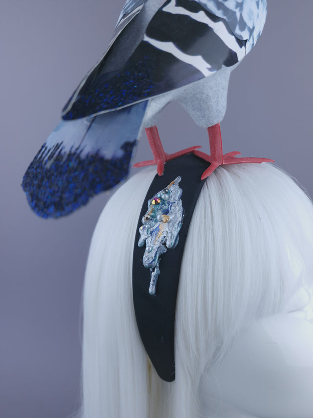 "Wabi-Sabi" Whimsical Large Pigeon Poop Headband