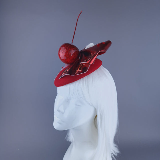 "Cherro"Giant Cherry & Bow Food Fascinator Hat
