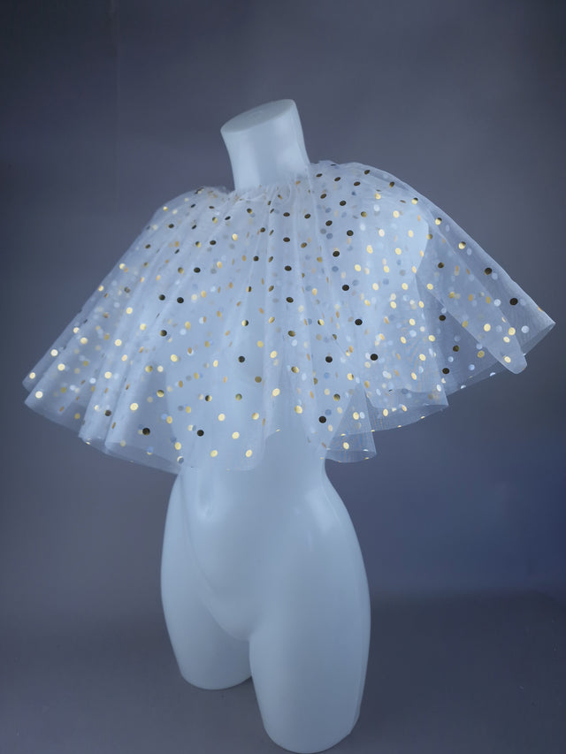 "Bobo" Spotted Neck Ruffle, Clown Collar