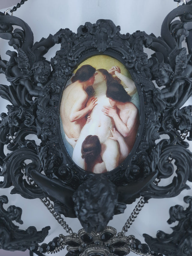 Pearls & Swine: Black Filigree Harness Body Jewellery & Pasties "La Femme Damnée"