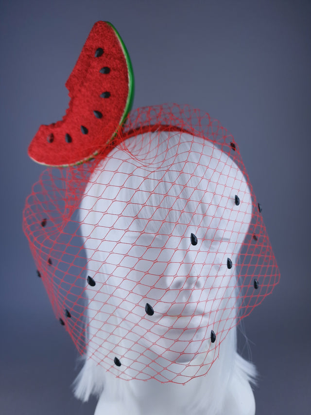 "Not In My Name" Watermelon Veil Headpiece