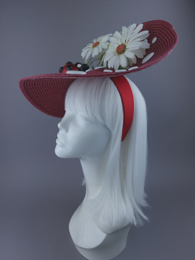 Pearls & Swine: Hat Red Ladybird & Daisy