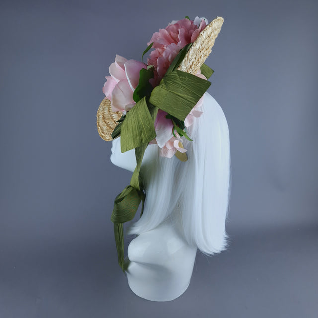 "Bridgerton" Pink Rose Hat