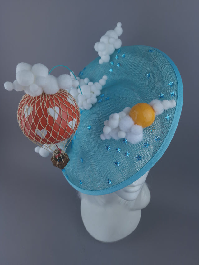 Pearls & Swine: Hot Air Balloon, Clouds, Sky & Sun Hat "Skies"