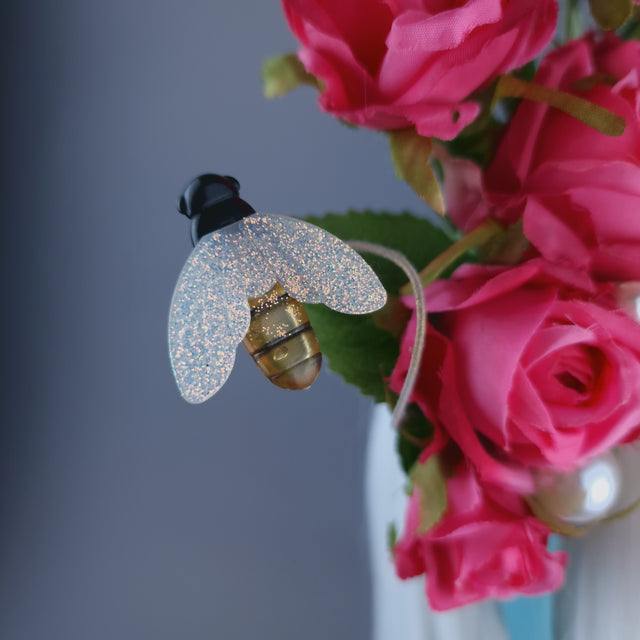 "Dainty" Dinosaur, Pearls & Pink Rose Headdress