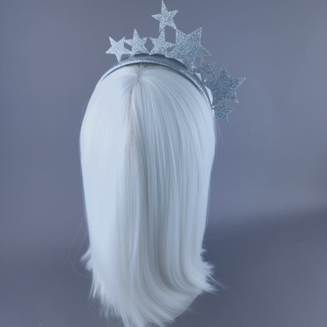 SAMPLE! Silver Glitter Star Headband