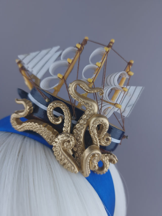 Mini Ship & Octopus Headpiece