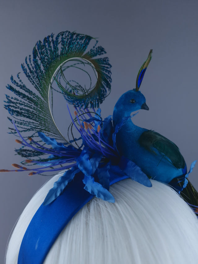 "Preen" Peacock & Flower Headdress