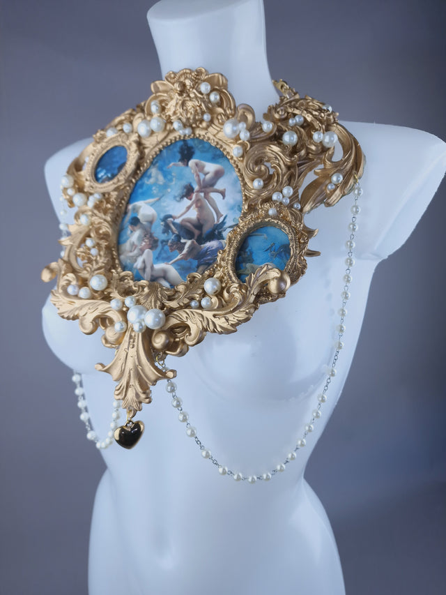 "Sabbath" Gold Filigree & Pearl Cherub Body Jewellery Harness