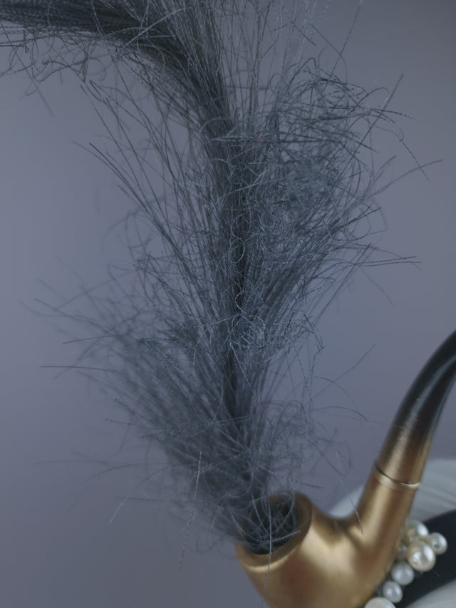 "This is Not a Pipe" Pearl & Smoke Headpiece