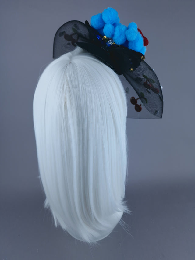 "Tipple" Dollface Fascinator Hat with Veil