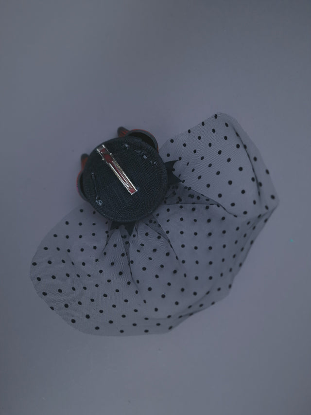 "Osiris" Devil Horn & Veil Mini Fascinator