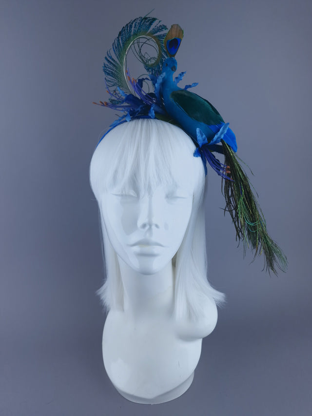 "Preen" Peacock & Flower Headdress