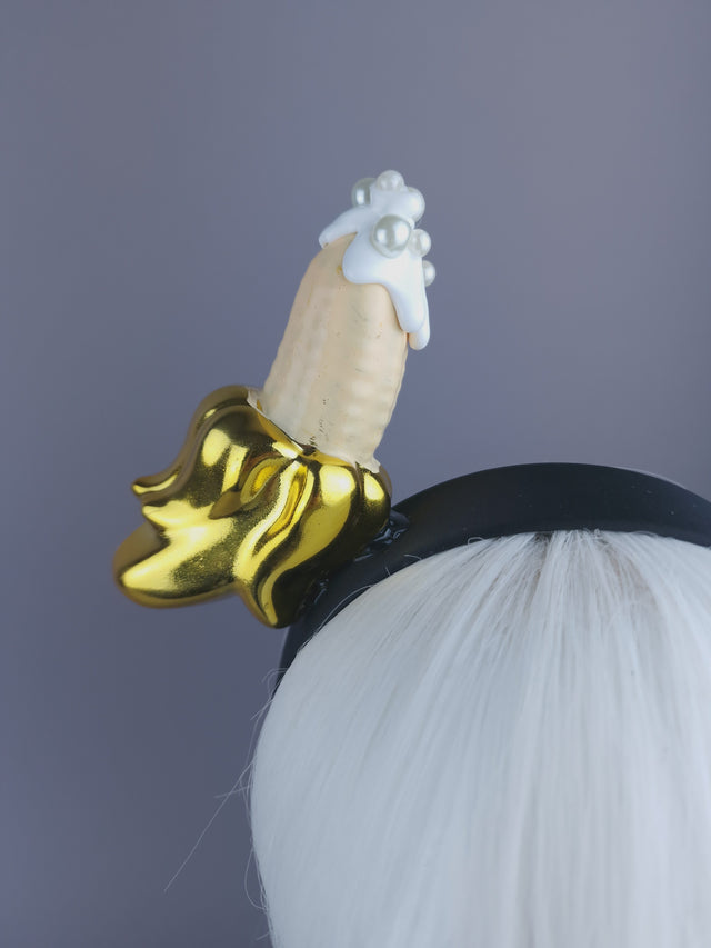 "Filthy Cute" Banana & Cream Headpiece