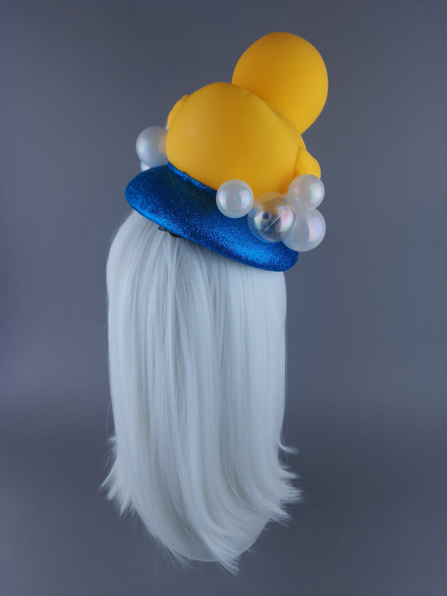 "In The Tub" Rubber Duck & Bubble Fascinator Hat