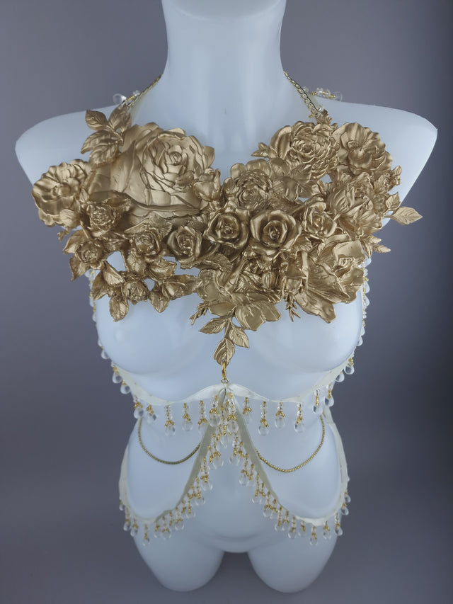 "Rose du Ciel" Gold Harness Body Jewellery.