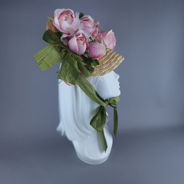 "Bridgerton" Pink Rose Hat