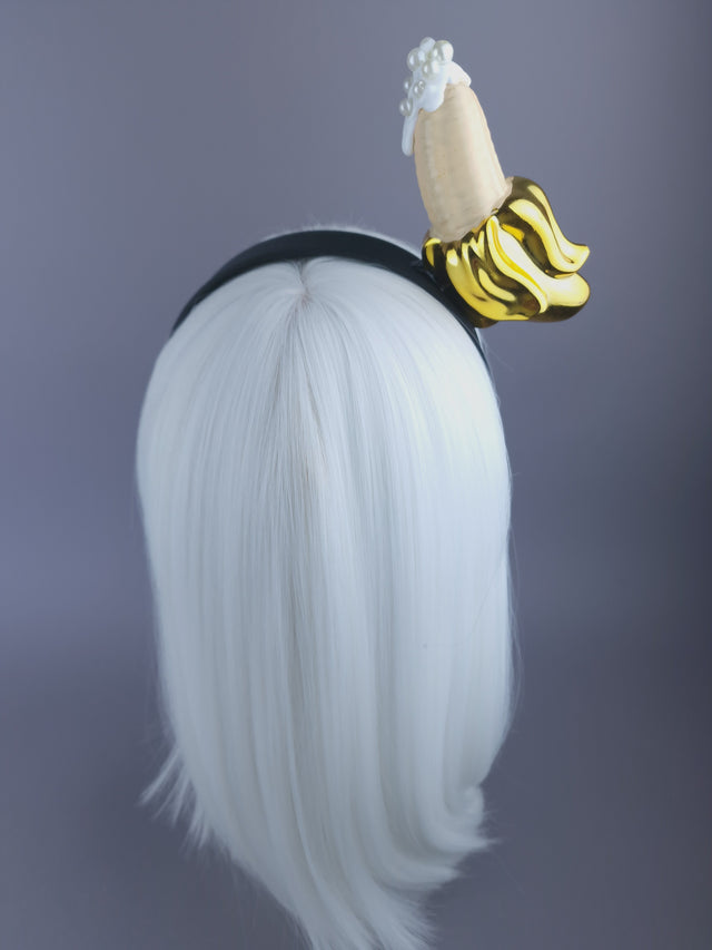 "Filthy Cute" Banana & Cream Headpiece