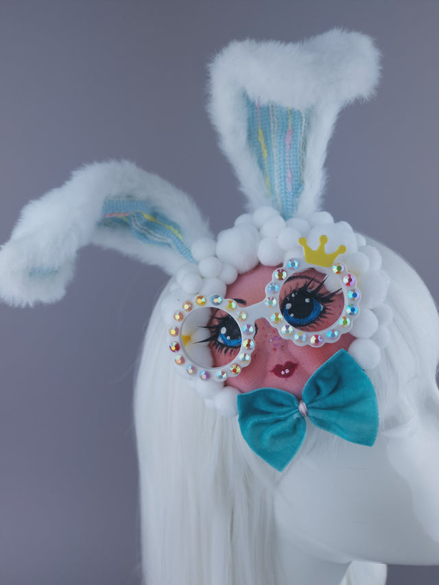"BeBee" Dollface Bunny Ear Mini Fascinator