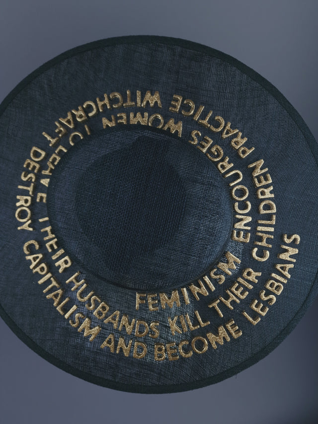 "Long Live Feminism" Black & Gold Quote Hat