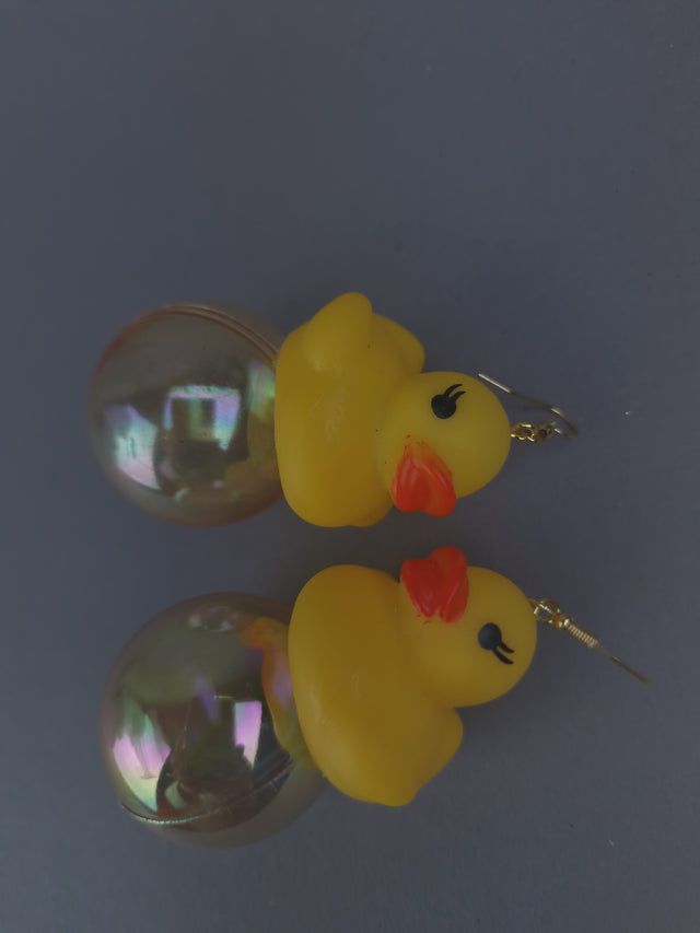 Pearls & Swine: Earrings Duck & Yellow Bubble Jewellery