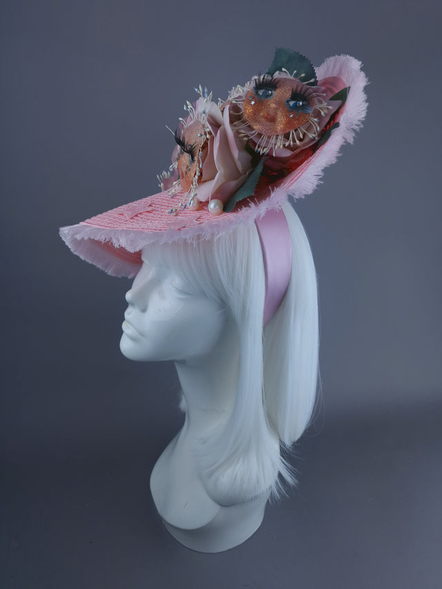 "Loopy Loo" Pink Dollface Fascinator Hat
