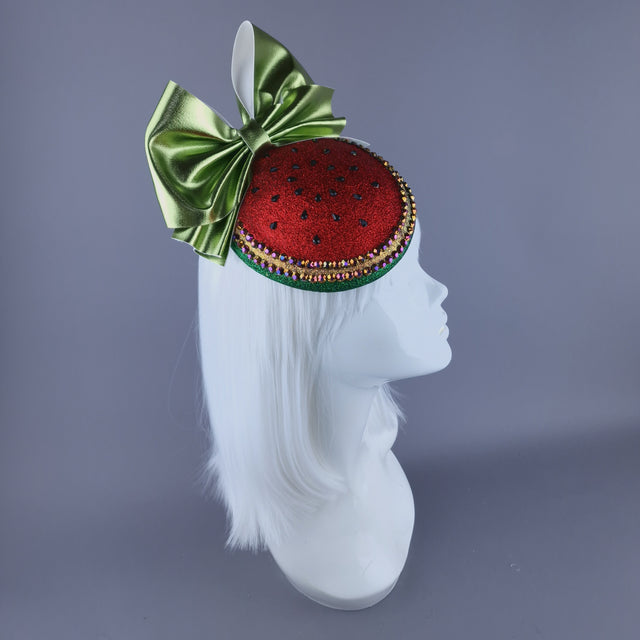"Peace" Glitter Watermelon Fascinator Hat (Charity)
