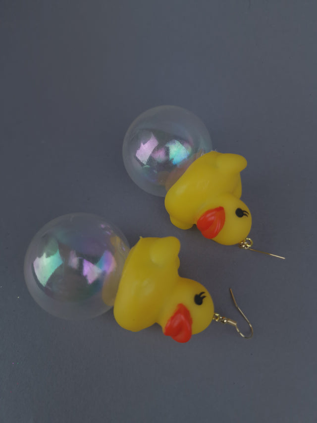 Duck & Bubble Earrings Jewellery