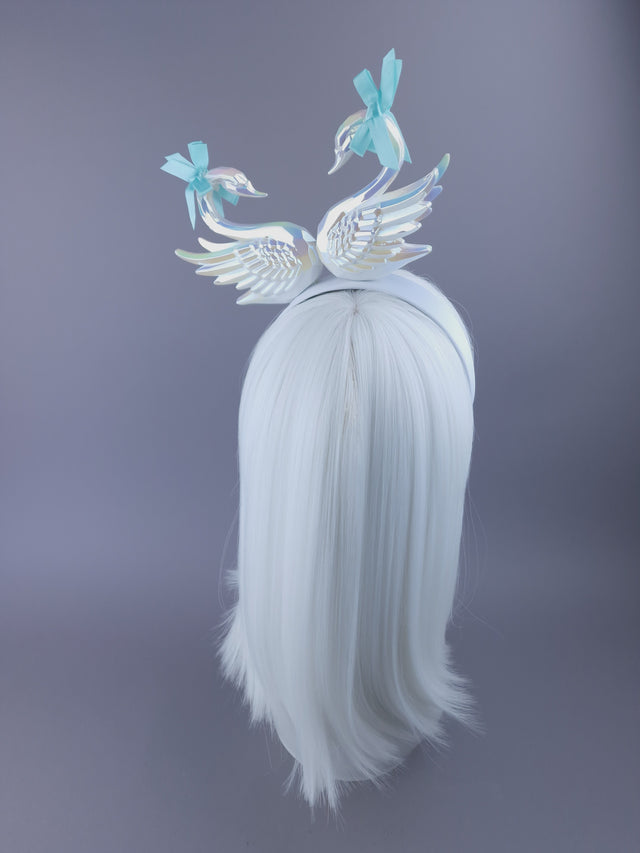 Pearls & Swine: Swan Headdress Iridescent