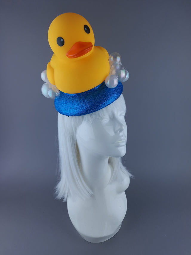 "In The Tub" Rubber Duck & Bubble Fascinator Hat