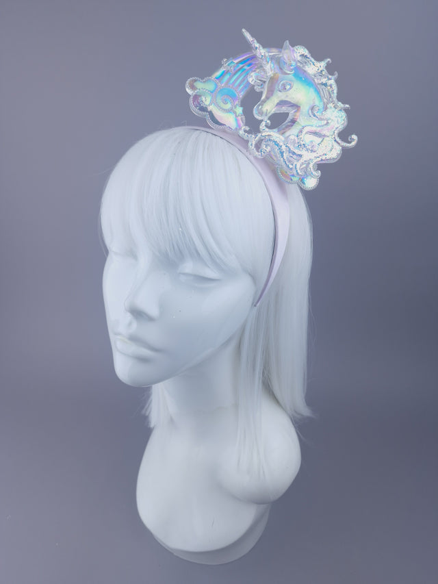 "Lunara" Iridescent Unicorn & Rainbow Headpiece