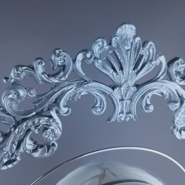 "Adorado" Silver Filigree Halo