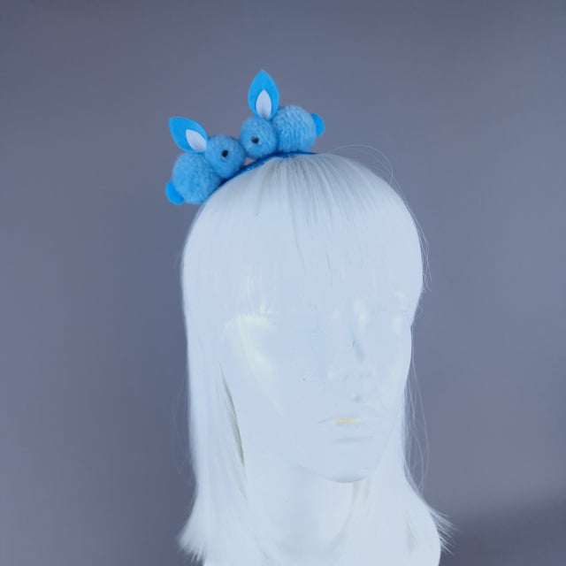 "Pompom" Blue Bunny Rabbit Glitter Headband