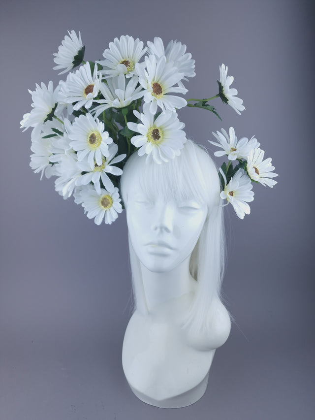 Large White Daisy Headpiece