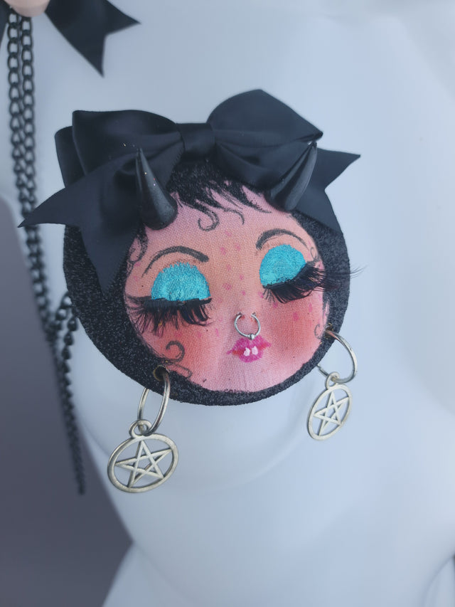 Devil Dollface Necklace Brooch Jewellery