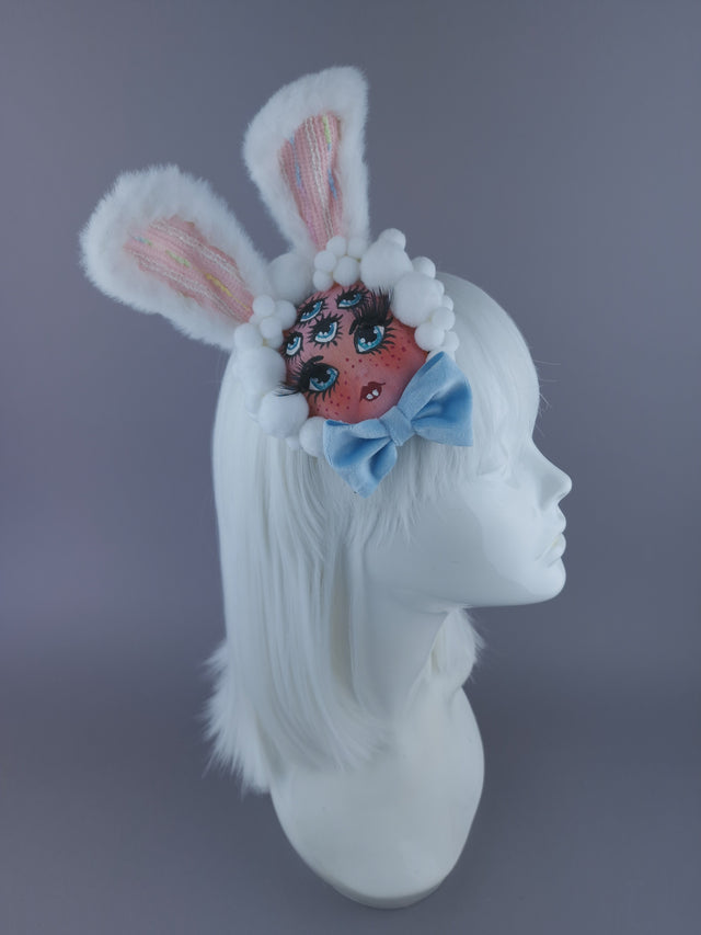 "Malocchio" Dollface Bunny Ear Mini Fascinator
