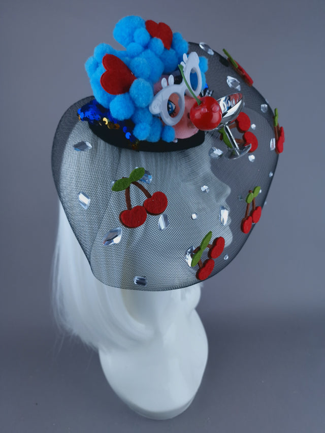 "Tipple" Dollface Fascinator Hat with Veil