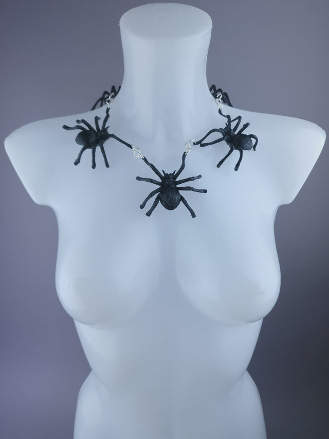 Black Spiders Necklace