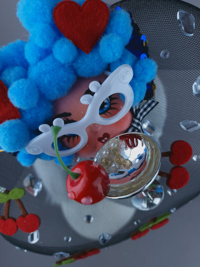 "Tipple" Dollface Fascinator Hat with Veil