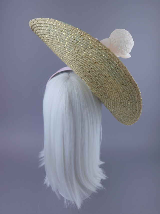 "Mutton Dressed As Lamb" Roses & Pearls Quote Hat