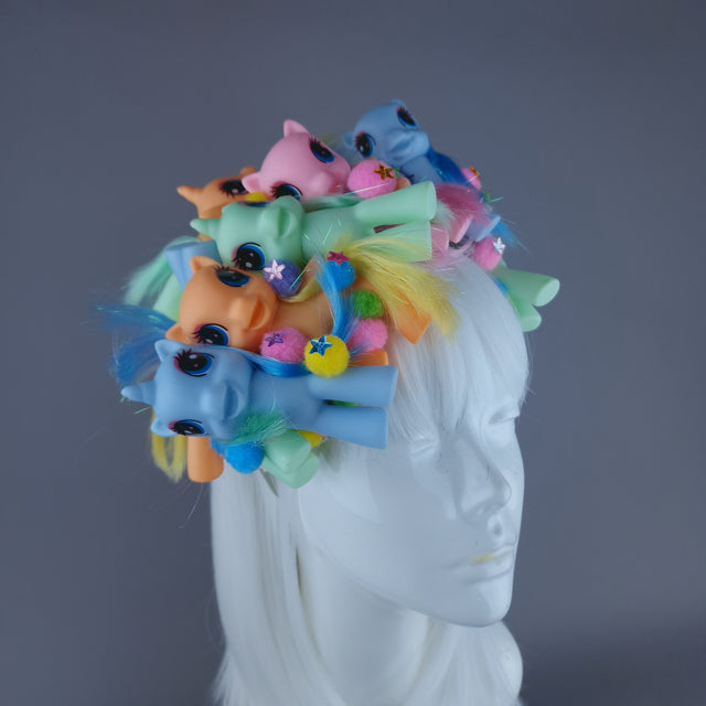 "Poni" Colourful Pony Vintage-Style Fascinator Hat