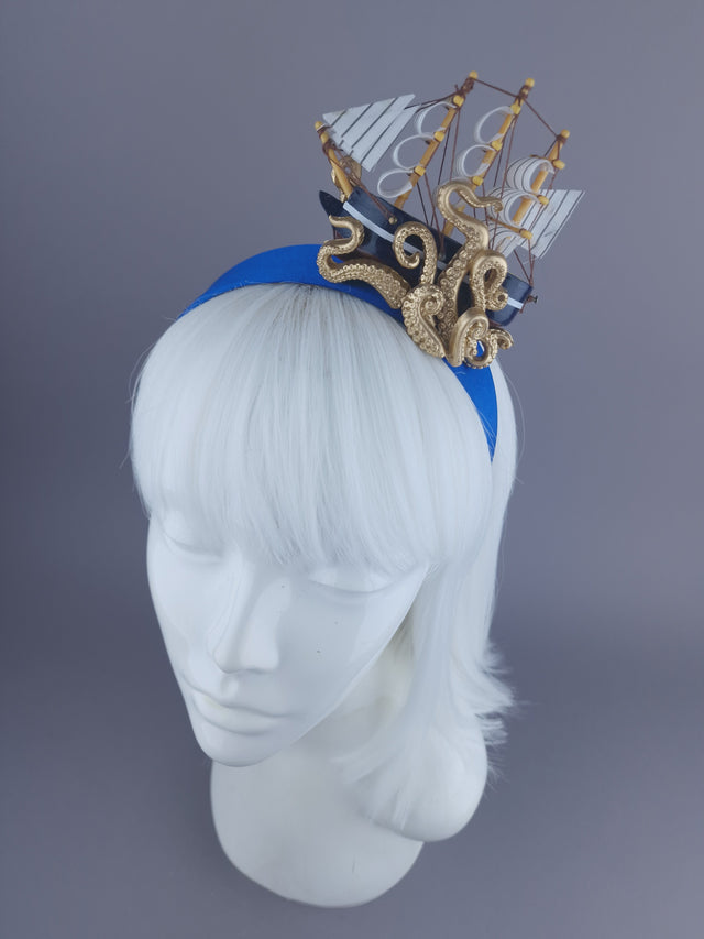 Mini Ship & Octopus Headpiece