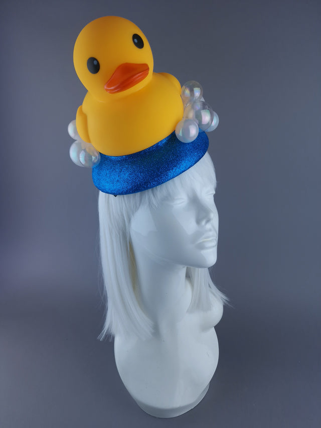 "In The Tub" Rubber Duck & Bubble Fascinator Hat
