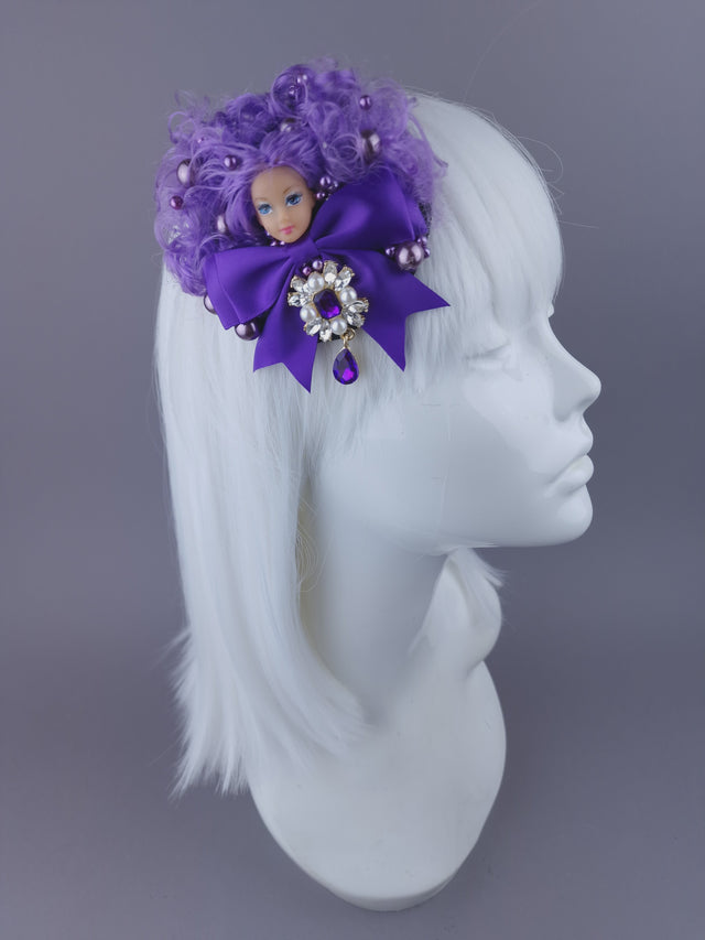 Pearls & Swine: Fascinator Mini Purple Doll