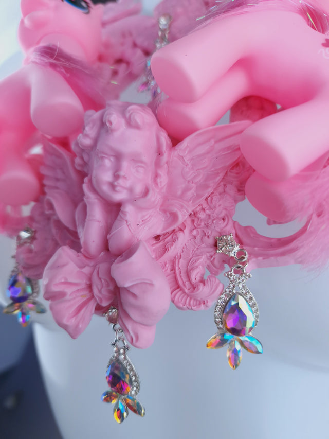 "Babylonia" Pastel Pink Pony & Filigree 666 Neckpiece