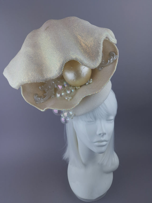 Pearls & Swine: Bespoke Commission Shell Headpiece with Sunglasses