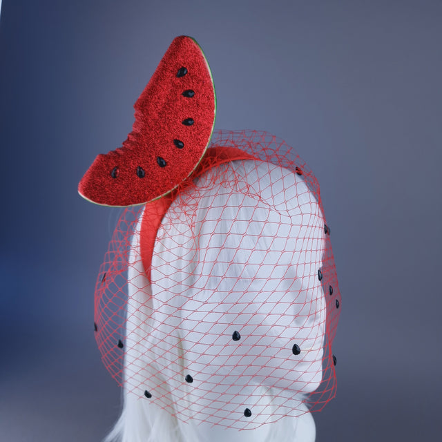 "Not In My Name" Watermelon Veil Headpiece