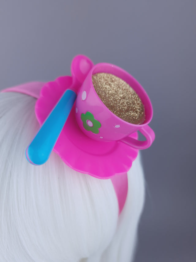 Pink Teacup Headpiece