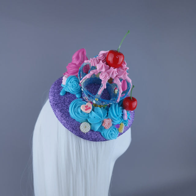 "Antoinette" Crown, Cherries & Cream Food Fascinator Hat
