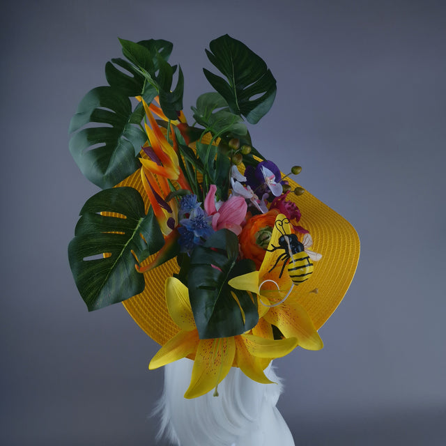 "Holiday" Colourful Flower & Bee Hat